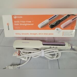 Faszin Ionic Frizz-Free Hair Straightener - White and Purple
